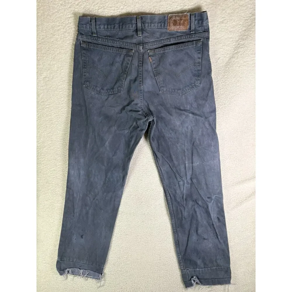 Vintage Levis 540 Jeans Mens 38x30 FITS 36x28 Blue Made USA Distressed THRASHED